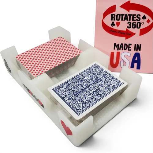 Miniatura 2 de Bandeja giratoria de cartas Busting with Pips para 1-2 cubiertas: fabricada en Estados Unidos (cristal)