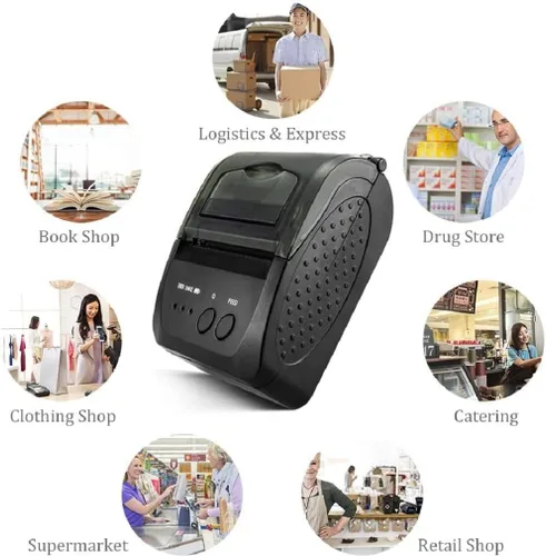 Miniatura 2 de NETUM Impresora Bluetooth de Recibos, Impresora Térmica Mini POS de 58mm Impresora Personal Portátil de Facturas de 2 Pulgadas para Ventas