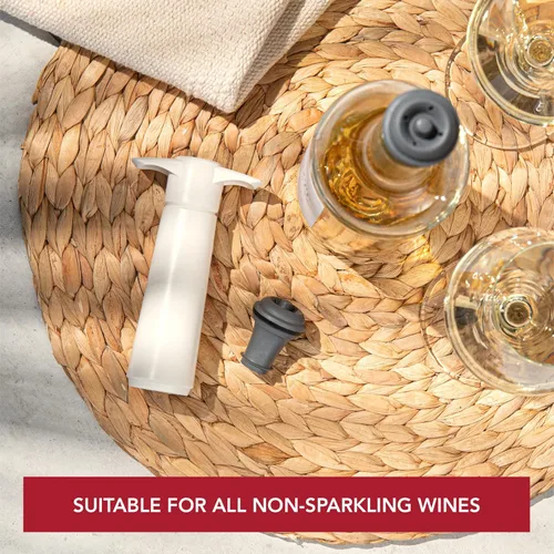 Miniatura 36 de Tapones para vino Vacu Vin, cierre al vacío, lote de 2, color gris, Set de 4, Gris