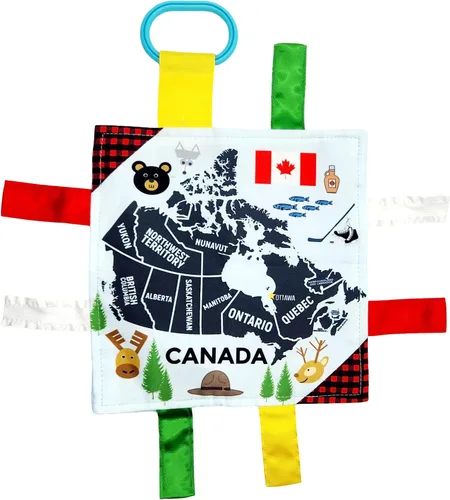 Baby Jack & Co - Juguetes para bebés de 8 x 8 pulgadas, juguetes para bebés, juguetes arrugados para bebés, suaves y seguros, aprende datos de