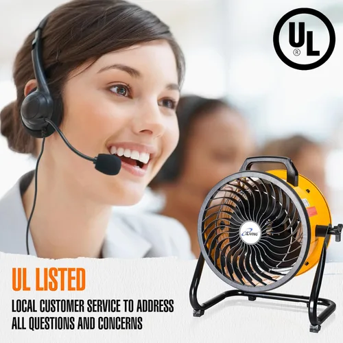 Miniatura 7 de iLiving Ventilador turbo de bajo ruido de 12 pulgadas 1139 CFM de 3 velocidades Circulador de aire portátil para tienda, oficina, invernadero, hogar