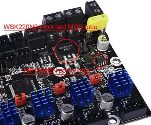Miniatura 6 de BIGTREETECH SKR Mini E3 V2.0 - Placa de control de 32 bits con controlador UART TMC2209. Nueva actualización de la placa base de piezas de impresora