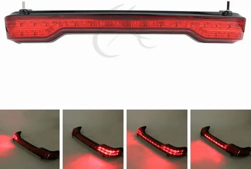Miniatura 9 de TCMT Caja de maletero para motocicleta King con respaldo y portaequipajes, conjunto de luz trasera, para Harley Davidson 2014-2025 Touring CVO Road