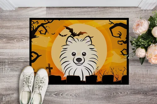 Miniatura 2 de Caroline's Treasures BB1765MAT - Felpudo de Halloween Pomerania de 18 x 27 pulgadas, tapete para puerta delantera, para interiores y exteriores