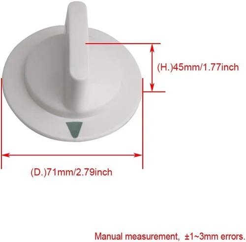 Miniatura 5 de WE1M652 Temporizador de secadora Perilla de control Secadora Eje D para 212D1721 AP3995164 y PS1482196