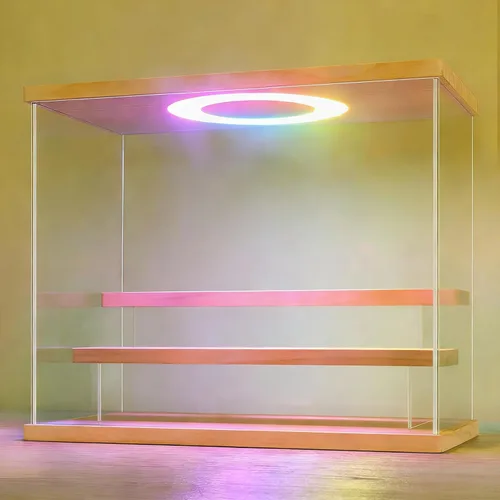 Miniatura 35 de LANSCOERY vitrina acrílica con iluminación LED, caja de exhibición de 5 niveles para coleccionables y figuras de acción, organizador transparente a