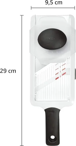 Miniatura 9 de OXO Cortadora de mandolina de mano Good Grips para cocina, cortador de verduras ajustable