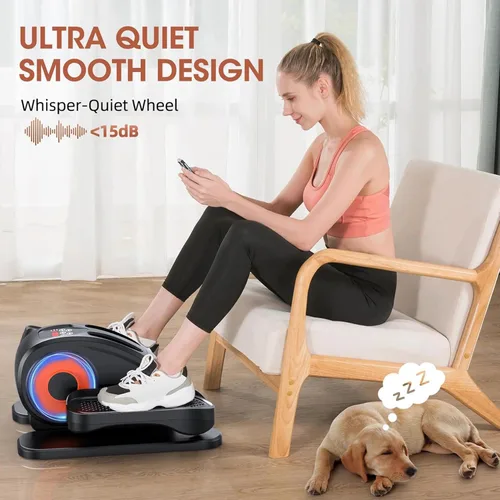 Miniatura 2 de Under Desk Elliptical Machine, 2-in-1 Electric Leg Exerciser for Seniors, Quiet & Compact Pedal Exerciser with Remote, 12 Speed Elliptical Exercise