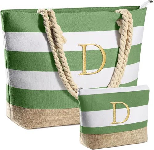 Miniatura 39 de YOOLIFE Bolsas de playa para mujer, bolsa de lona de viaje, bolsa impermeable para piscina, artículos esenciales de viaje, regalos para mujeres
