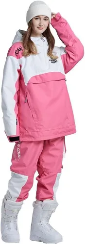Miniatura 9 de RIUIYELE Traje de esquí para mujer, chaqueta y pantalones de snowboard para deportes al aire libre, traje de nieve con aislamiento impermeable