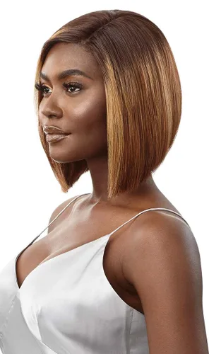 Miniatura 3 de Outre Mytresses - Peluca de cabello humano 100 % sin procesar, color personalizado, con encaje frontal HD - Letisha (color: negro natural)