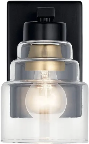 Miniatura 7 de Kichler Vionnet - Aplique de pared con 1 luz de 8.5 pulgadas con cristal transparente, color negro