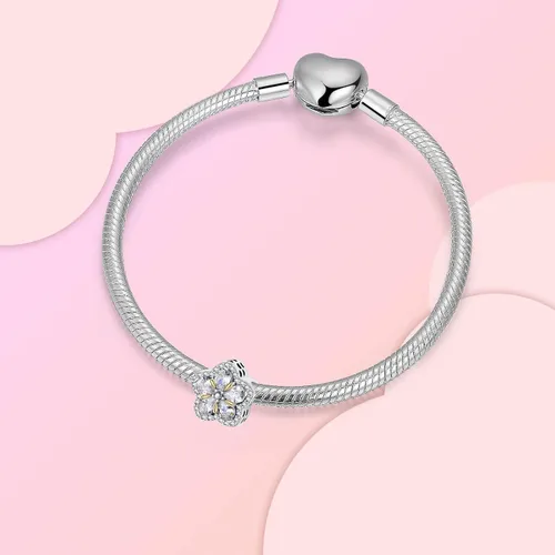 Miniatura 170 de Dije de girasol con diseño de estrella y luna y elefante para pulsera, collar de plata de ley 925, dijes de corazón de amor para mujer, regalo