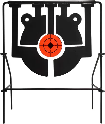 Atflbox Objetivo de disparo de 5 en 1 para pistola de perdigones, objetivo giratorio de metal pesado para rifles y pistolas de aire comprimido para