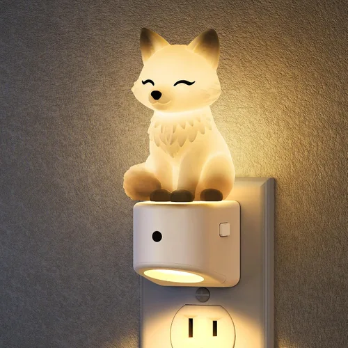 Miniatura 13 de Luces nocturnas de búho enchufables a la pared, bonita luz nocturna para niños, luz nocturna LED de 8 colores con sensor de atardecer a amanecer