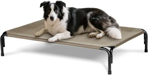 Miniatura 11 de Cama Elevada para Perros para Exteriores, Catre Elevado XL para Perros con Malla Lavable, Cuna Refrescante para Mascotas a Prueba de Mordidas