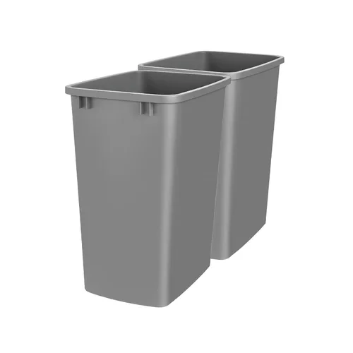 Miniatura 16 de Rev-A-Shelf Basurero de 33 L, Plateado Plata