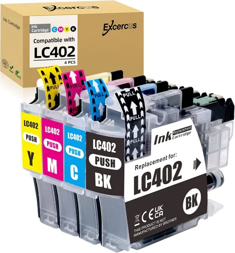 LC402 - Cartuchos de tinta compatibles con Brother LC 402 con impresoras MFC J5340DW MFC J6740DW MFC J6540DW MFC J6940DW 5340 J670 J6540 J6940