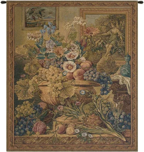 Miniatura 6 de Charlotte Home Furnishings - Tapiz italiano rojo con uvas para colgar en la pared, 39 x 26 pulgadas, algodón/viscosa/poliéster
