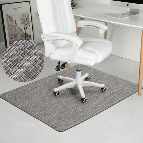 Miniatura 11 de Alfombrilla para Silla para Piso de Madera Dura y Baldosas, 47" x 60" Alfombrilla de Oficina Resistente para Sillas con Ruedas, Antideslizante, Sin