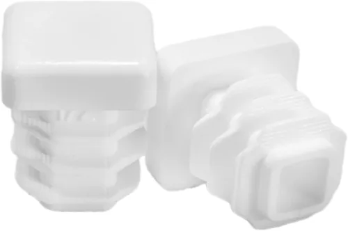 Miniatura 10 de Prescott Plastics Inserto cuadrado de plástico de 1 pulgada (paquete de 4), tapa de extremo blanco para tubos de metal, valla, inserto deslizante