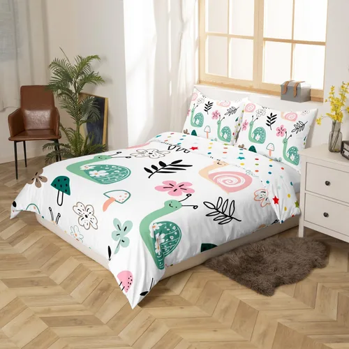 Miniatura 2 de Decoración de habitación kawaii, juego de funda de edredón arcoíris para niñas, tamaño individual, para niños y niños, lindo diseño de nubes