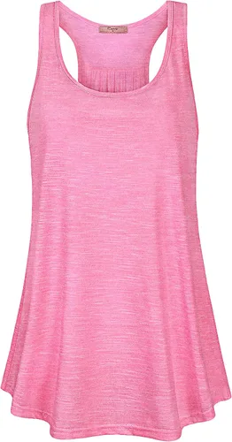 Miniatura 6 de Cestyle - Camiseta sin mangas para mujer, cuello redondo, corte holgado, para entrenamiento