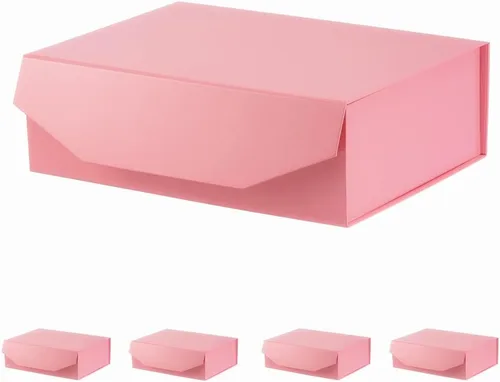Miniatura 41 de 5 cajas de regalo rosa con cinta de 9.5 x 7 x 4 pulgadas, caja de regalo resistente con tapa para embalaje de regalo, cajas de almacenamiento