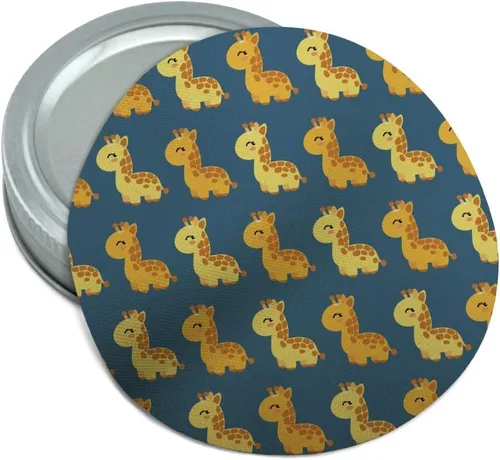 Lindo Kawaii Baby Giraffes patrón redondo de goma antideslizante tarro agarrador tapa abridor
