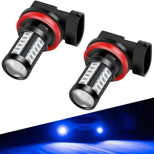 Bombillas LED antiniebla H8 H9 H11 DRL 2800 lúmenes, Xtreme, superbrillantes, 5730, 33-SMD, 12 V, bombillas LED de repuesto para automóviles, Azul