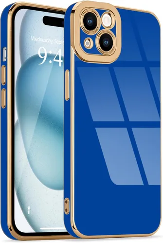 Miniatura 92 de Lafunda Diseñada para iPhone 13 Pro, fundas lujosas con chapado lindo para mujeres y niñas, elegante borde dorado, a prueba de golpes, TPU con funda