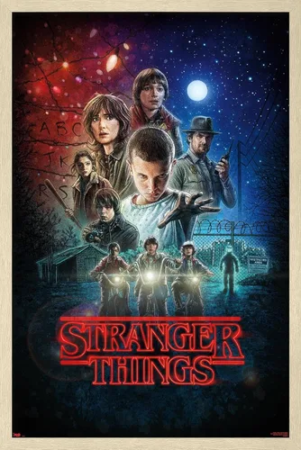 Miniatura 11 de Trends International Netflix Stranger Things - Póster de pared de una hoja, 14.725 x 22.375 pulgadas, versión enmarcada de madera de granero