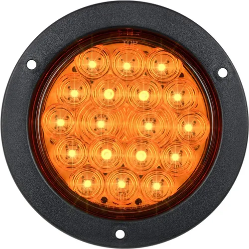 Miniatura 12 de GG Grand General 75870 Luz LED ámbar/ámbar (4" flota 18 brida montaje con bisel, 3 clavijas)