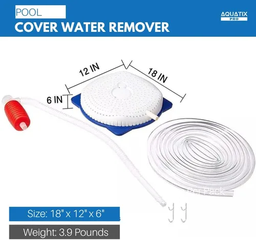 Miniatura 7 de Aquatix Pro kit de secador de alberca para suelo con cubierta sifón y bomba y manguera de 16 pies