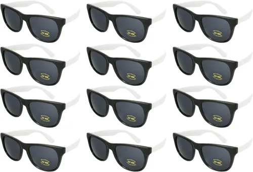 EDGEIWEAR Gafas de sol de neón de los años 80 para fiestas de adultos con certificación CPSIA sin contenido de plomo (Pb)
