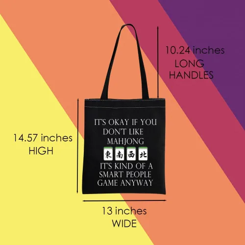 Miniatura 10 de MNIGIU Bolsa de lona Mahjong - Bolsa de regalo para amantes de Mahjong