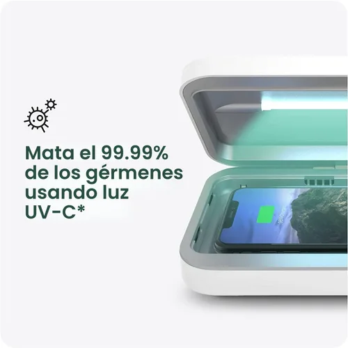 Miniatura 2 de PhoneSoap 3 Desinfectante de teléfono celular con rayos UV y doble caja de carga universal para teléfono celular Desinfectante de luz UV-C de 360