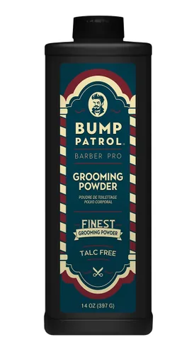Bump Patrol Barber Pro Grooming Powder - Polvo para cabello y cuerpo sin talco para hombres, protege contra el sudor, el olor y las rozaduras de la