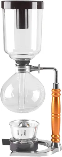 Miniatura 8 de JITEM Cafetera Syphon Cafetera de estilo japonés al vacío de vidrio sifón percoladores 3-5 tazas de vidrio de mesa de sifón cafetera para café o té