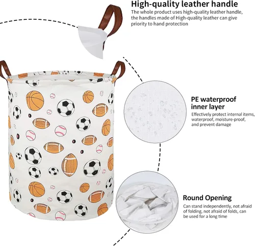 Miniatura 3 de Cesta de lavandería plegable para dormitorio, cesta de ropa impermeable para baño, bolsa grande de lavandería para dormitorio universitario