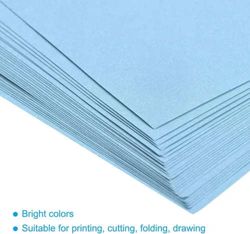 Miniatura 4 de MECCANIXITY 100 hojas de papel de copia de color 8.3 x 11.7 pulgadas Papel de impresora 80 g/m² azul claro para impresión de oficina, copia