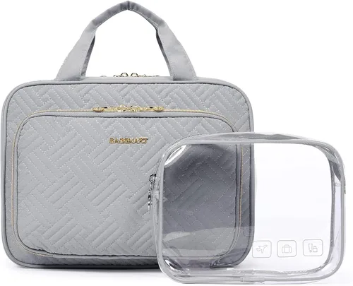 Miniatura 19 de BAGSMART Neceser de viaje colgante con organizador de maquillaje aprobado por la TSA, bolsa cosmética transparente para artículos de aseo personal