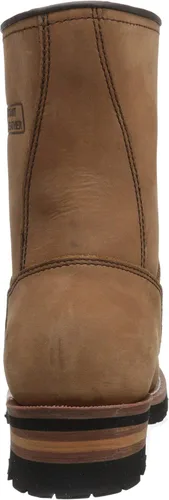 Miniatura 3 de Ad Tec Botas de madera para mujer de 9 pulgadas, cuero loco, punta de seguridad suave y lisa con suela de lengüeta resistente al aceite, Beige
