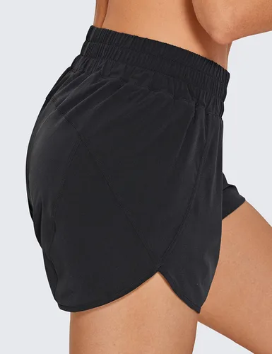 Miniatura 7 de CRZ YOGA Dolphin - Pantalones cortos deportivos para mujer de 3 pulgadas, cintura alta, secado rápido, para correr, entrenamiento, gimnasio, pista