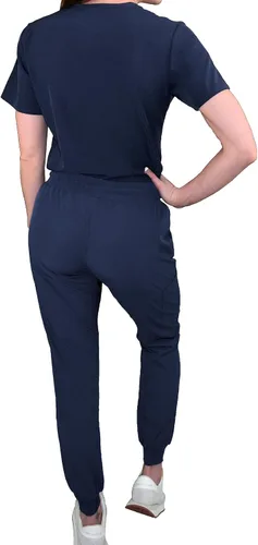 Miniatura 5 de Green Town Conjunto médico de enfermería GT 4FLEX con cuello en V para mujer