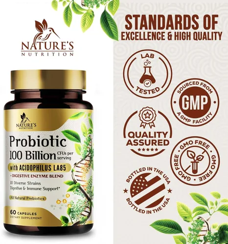 Miniatura 4 de Probióticos premium – 100 mil millones de UFC por porción – 10 cepas + prebióticos – El mejor suplemento para la salud intestinal para mujeres