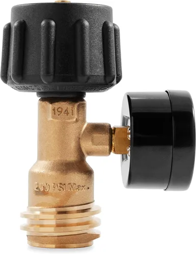Miniatura 2 de Camco medidor de propano para RV y detector de fugas Cuenta con conexión tipo 1 para RV, navegación, parrillas de gas y más (59023)