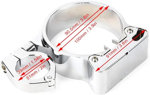 Miniatura 3 de Fydun - Soporte de reubicación para velocímetro, aleación de aluminio para instrumentos de motocicleta XLH 1200 XLH 883 XL 1200 L (chapado en plata)