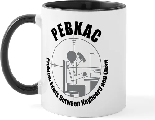 Miniatura 5 de CafePress PEBKAC - Taza de café de cerámica, taza de té de 11 onzas