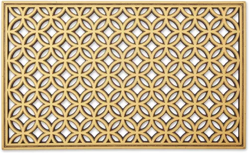 Miniatura 8 de DII Colección de felpudos de goma para todo tipo de clima, 18x30, entramado de diamante marrón